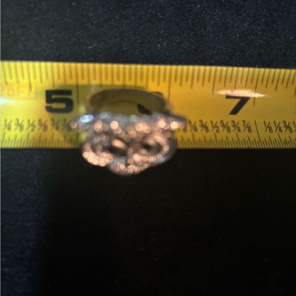 Silver size 8.5  Owl Ring - Picture 3 of 3